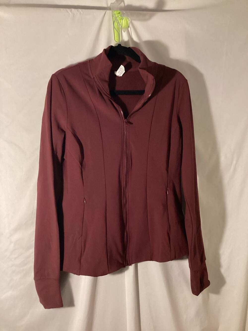 Yogalicious Lux Women's Full Zip Athletic Jacket Style JFY88067 Windsor Wine